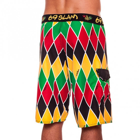 Badetøj til mænd 69SLAM Long Boardshort Harlequin