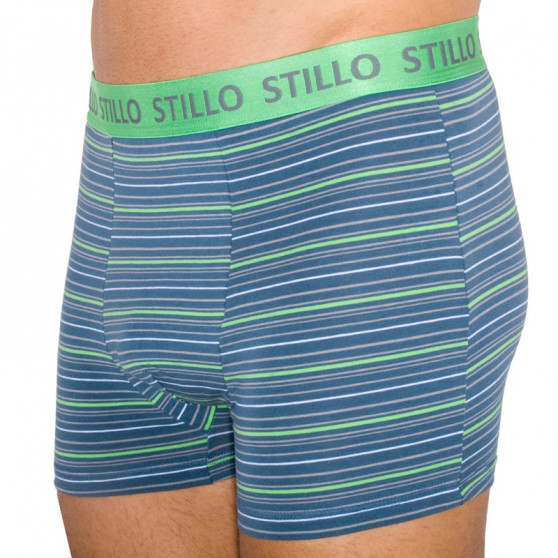 Boxershorts til mænd Stillo grå med grønne striber (STP-010)