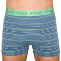 Boxershorts til mænd Stillo grå med grønne striber (STP-010)