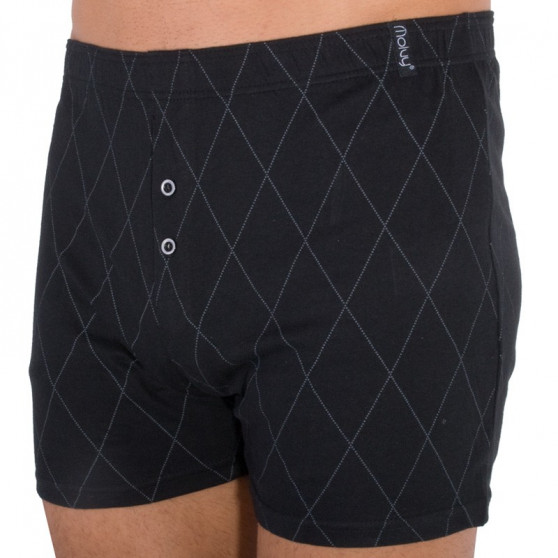 2PACK Boxershorts til mænd Molvy sort med diamanter (KP-002-BBU)