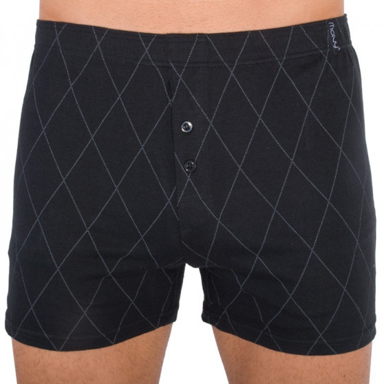 2PACK Boxershorts til mænd Molvy sort med diamanter (KP-002-BBU)