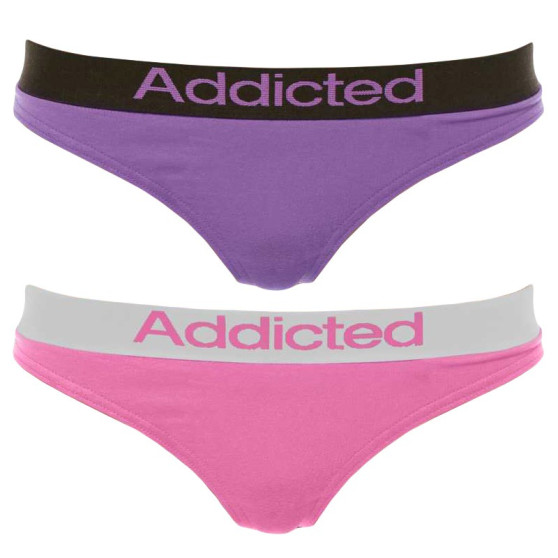 2PACK G-streng til kvinder  lilla pink Addicted