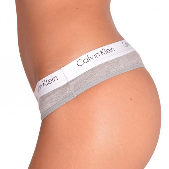 2PACK G-streng til kvinder Calvin Klein grå (QD3583E-020)