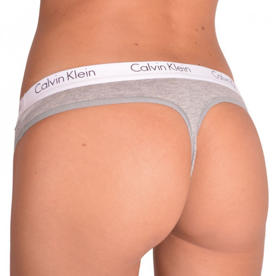 2PACK G-streng til kvinder Calvin Klein grå (QD3583E-020)