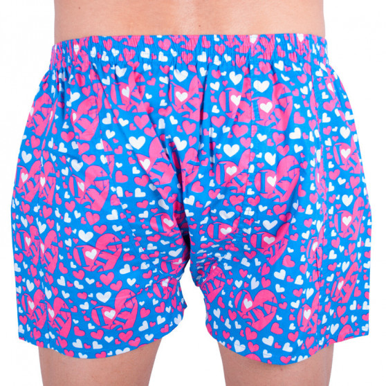 Boxershorts til mænd Styx art klassisk gummi blue hearts (A652)