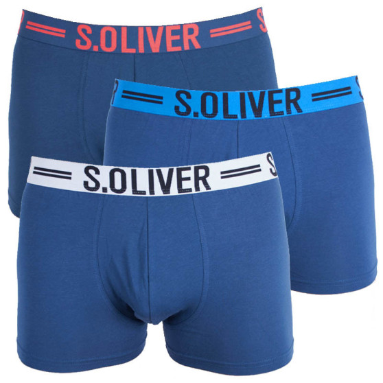 3PACK Boxershorts til mænd S.Oliver blå (26.899.97.4229.12C1)