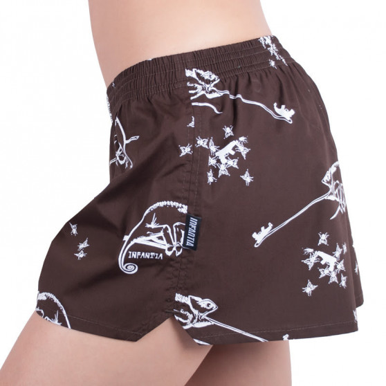 Dameshorts Infantia brun med print DTKG3