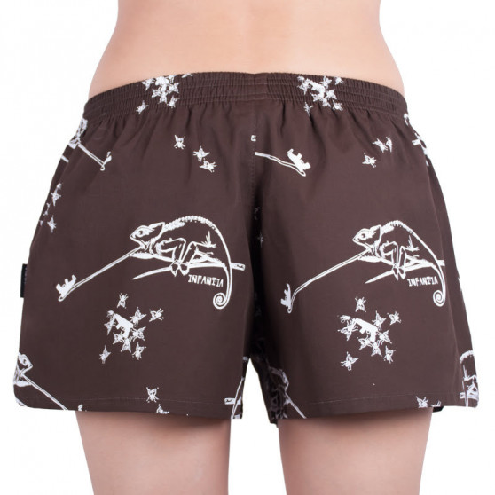 Dameshorts Infantia brun med print DTKG3