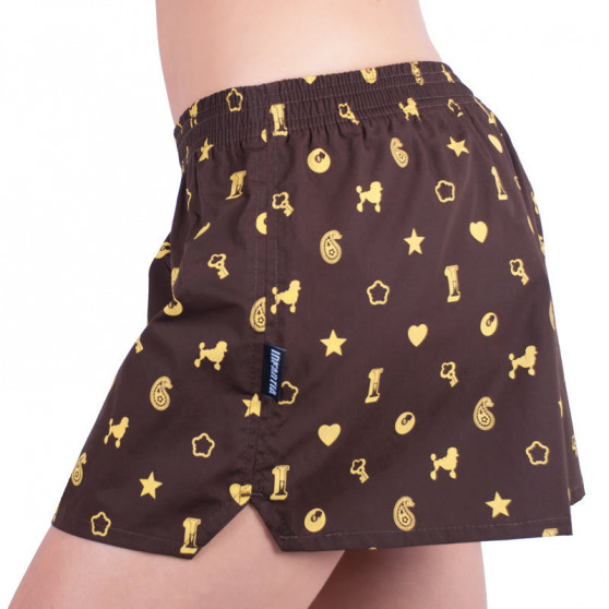 Dameshorts Infantia brun med print DTKG6