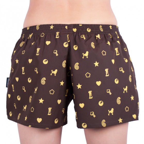 Dameshorts Infantia brun med print DTKG6