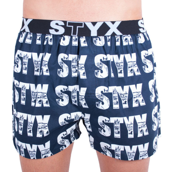 Boxershorts til mænd Styx art sports gummi Prague (B554)