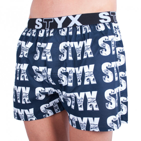 Boxershorts til mænd Styx art sports gummi Prague (B554)