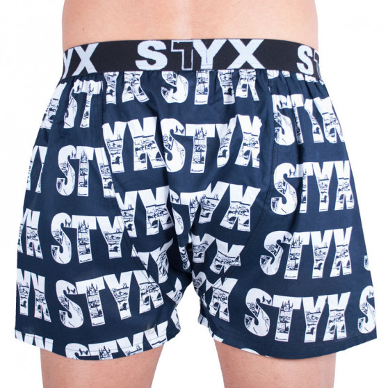 Boxershorts til mænd Styx art sports gummi Prague (B554)