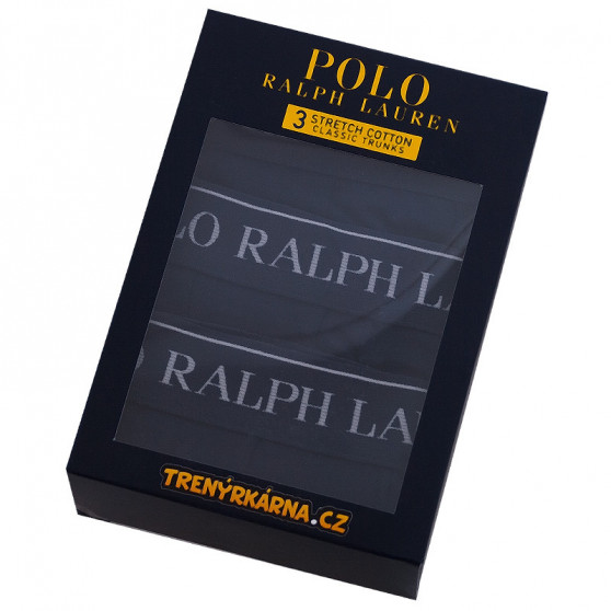 3PACK Boxershorts til mænd Ralph Lauren mørkeblå (714513424006)