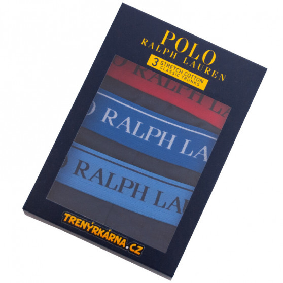 3PACK Boxershorts til mænd Ralph Lauren mørkeblå (714662050007)