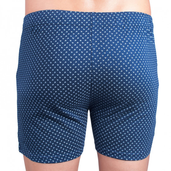 Boxershorts til mænd Molvy blå med anker (MP-991-BBU)