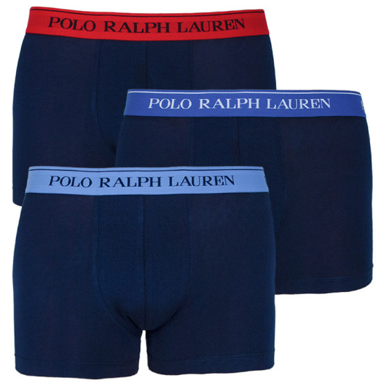 3PACK Boxershorts til mænd Ralph Lauren mørkeblå (714662050007)