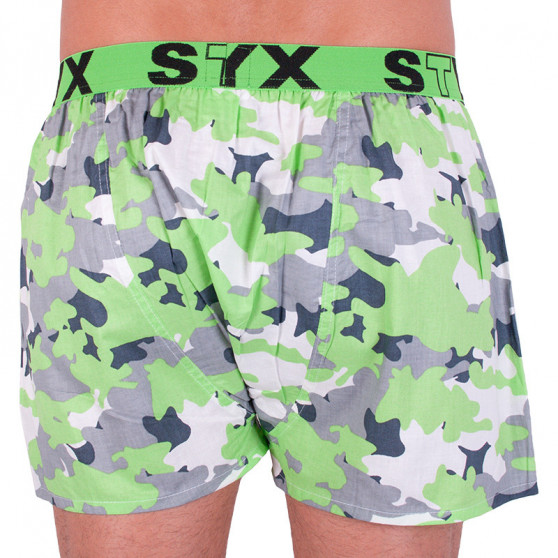 Boxershorts til mænd Styx art sports gummi green camouflage (B559)