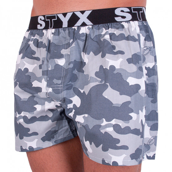 Boxershorts til mænd Styx art sports gummi grey camouflage (B656)