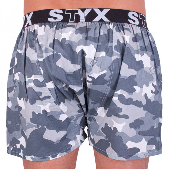 Boxershorts til mænd Styx art sports gummi grey camouflage (B656)