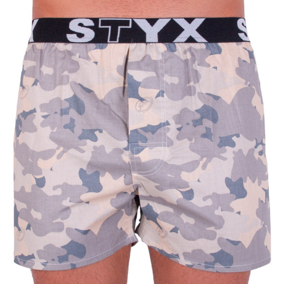 Boxershorts til mænd Styx art sports gummi beige camouflage (B557)