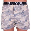 Boxershorts til mænd Styx art sports gummi beige camouflage (B557)