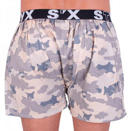 Boxershorts til mænd Styx art sports gummi beige camouflage (B557)