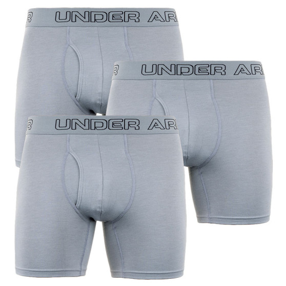 3PACK Boxershorts til mænd Under Armour grå (1277279 039)