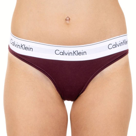 G-streng til kvinder Calvin Klein burgundy (F3786E-MDO)