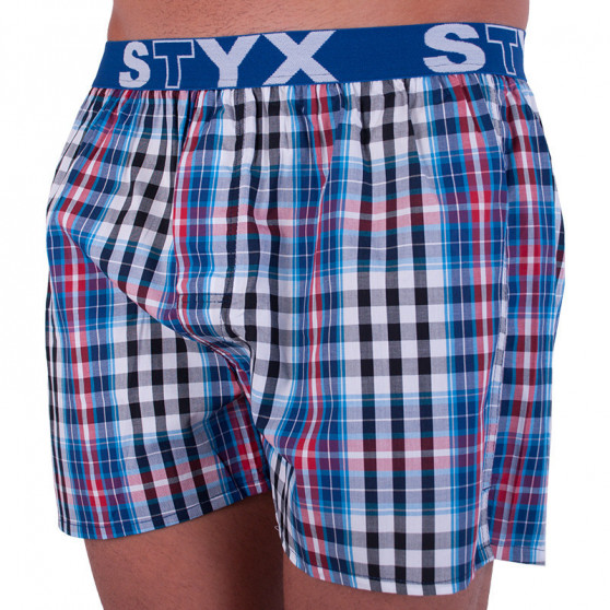 3PACK Boxershorts til mænd Styx sport elastik flerfarvet (B7100406)