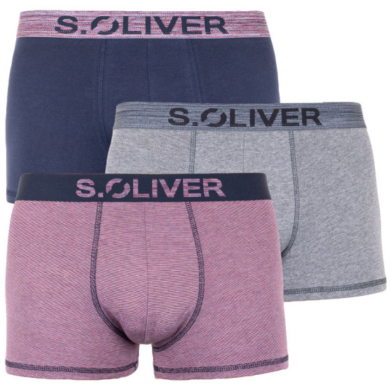 3PACK Boxershorts til mænd S.Oliver flerfarvet (26.899.97.4255.16B7)