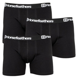 3PACK Boxershorts til mænd Horsefeathers sort (AM067A)