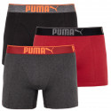 3PACK Boxershorts til mænd Puma flerfarvet (681030001 899)