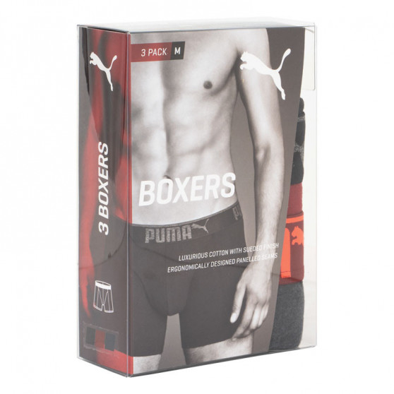 3PACK Boxershorts til mænd Puma flerfarvet (681030001 899)