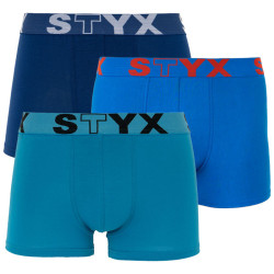 3PACK Boxershorts til mænd Styx sport gummi blå (G9676869)