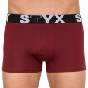 Boxershorts til mænd Styx sport gummi burgundy (G1060)