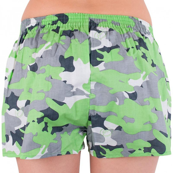 Dameshorts Styx art klassisk gummi green camouflage (K559)