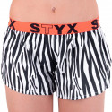 Dameshorts Styx art sportsgummi sort zebra (T650)