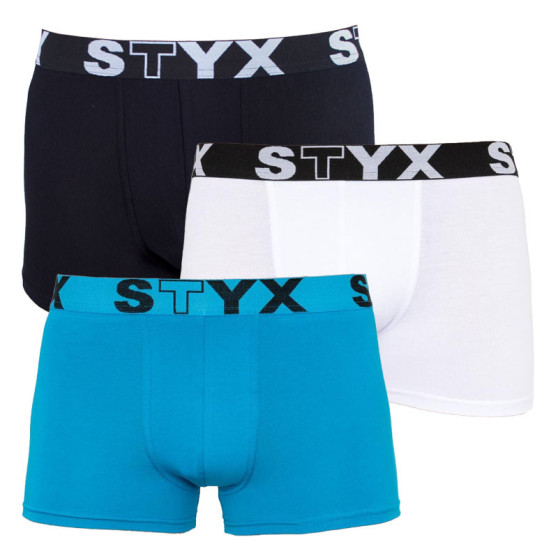 3PACK Boxershorts til mænd Styx sportselastik flerfarvet (G960691061)