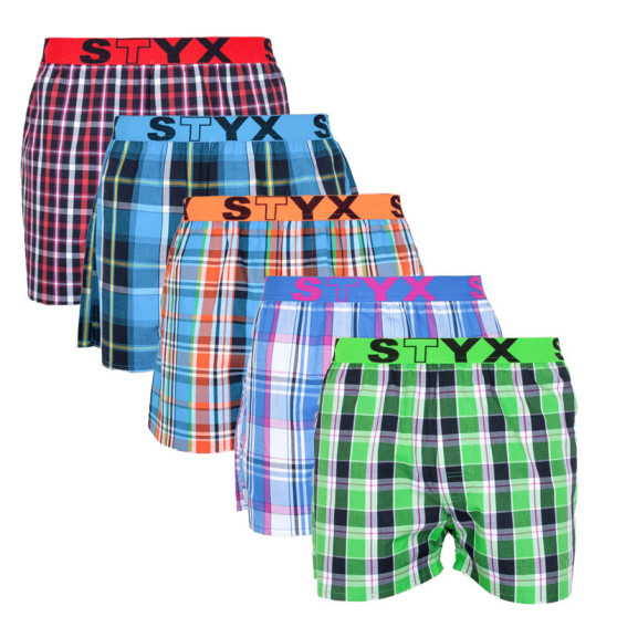 5PACK Boxershorts til mænd Styx sport elastik flerfarvet (B73134373840)