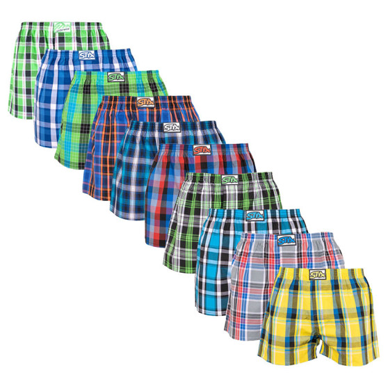 10PACK Boxershorts til mænd Styx classic elastic flerfarvet (A7381234567910)