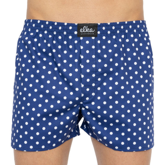 Boxershorts til mænd ELKA dybblå med polkaprikker (P0041)