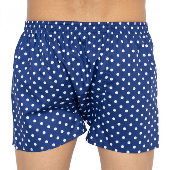 Boxershorts til mænd ELKA dybblå med polkaprikker (P0041)