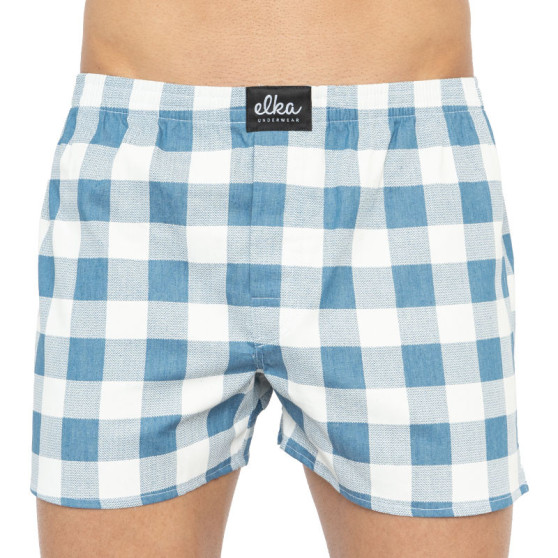 Boxershorts til mænd ELKA lyseblå ternede (P0010)