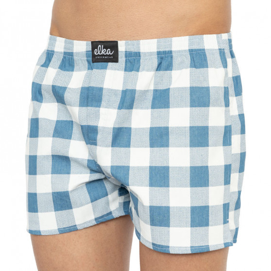 Boxershorts til mænd ELKA lyseblå ternede (P0010)