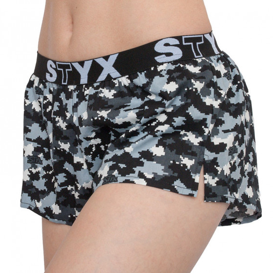 Dameshorts Styx art sportsgummi camouflage digital (T856)