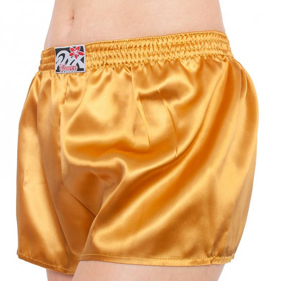 Dameshorts Styx klassisk gummi satin guld (L685)