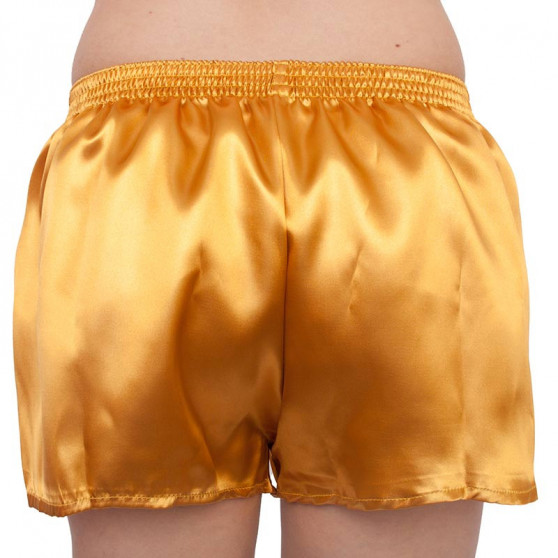 Dameshorts Styx klassisk gummi satin guld (L685)