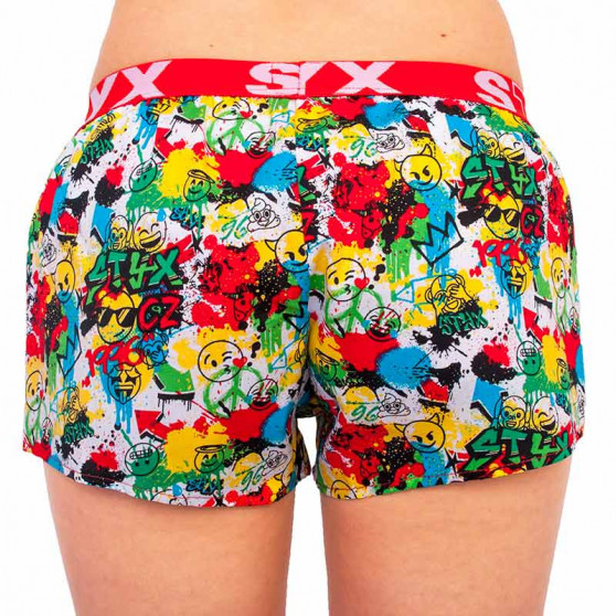 Dameshorts Styx kunst sport gummi emoji (T954)