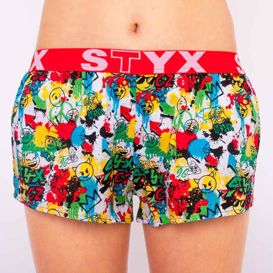 Dameshorts Styx kunst sport gummi emoji (T954)